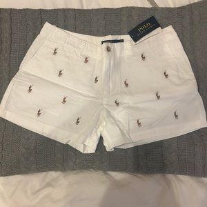 White polo Ralph lauren shorts size 6. NWT